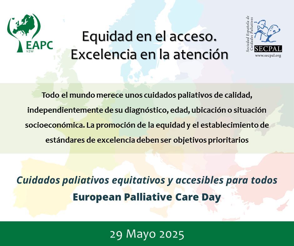 🌏 El acceso a los #cuidadospaliativos no debería depender de los ingresos, el código postal o la procedencia. Sin embargo, en toda Europa hay demasiadas personas que se quedan atrás. Impulsemos la equidad en los cuidados. En todas partes.

#EUPalliativeCareDay #EAPC4all <a href="/EAPCvzw/">EAPC VZW</a>
