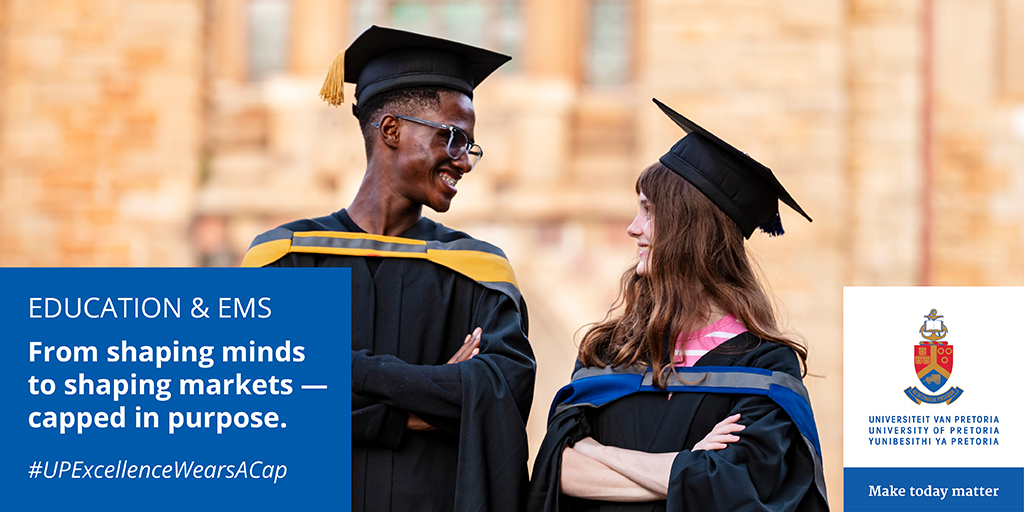 A cap full of dreams, a future ready to shine. Today, we celebrate the incredible graduates from UP's EMS &amp; Education faculties! This graduation is a promise that bold, compassionate &amp; future-ready leaders are on their way. Watch live: ow.ly/aph150VSzKv

#UPGraduation2025