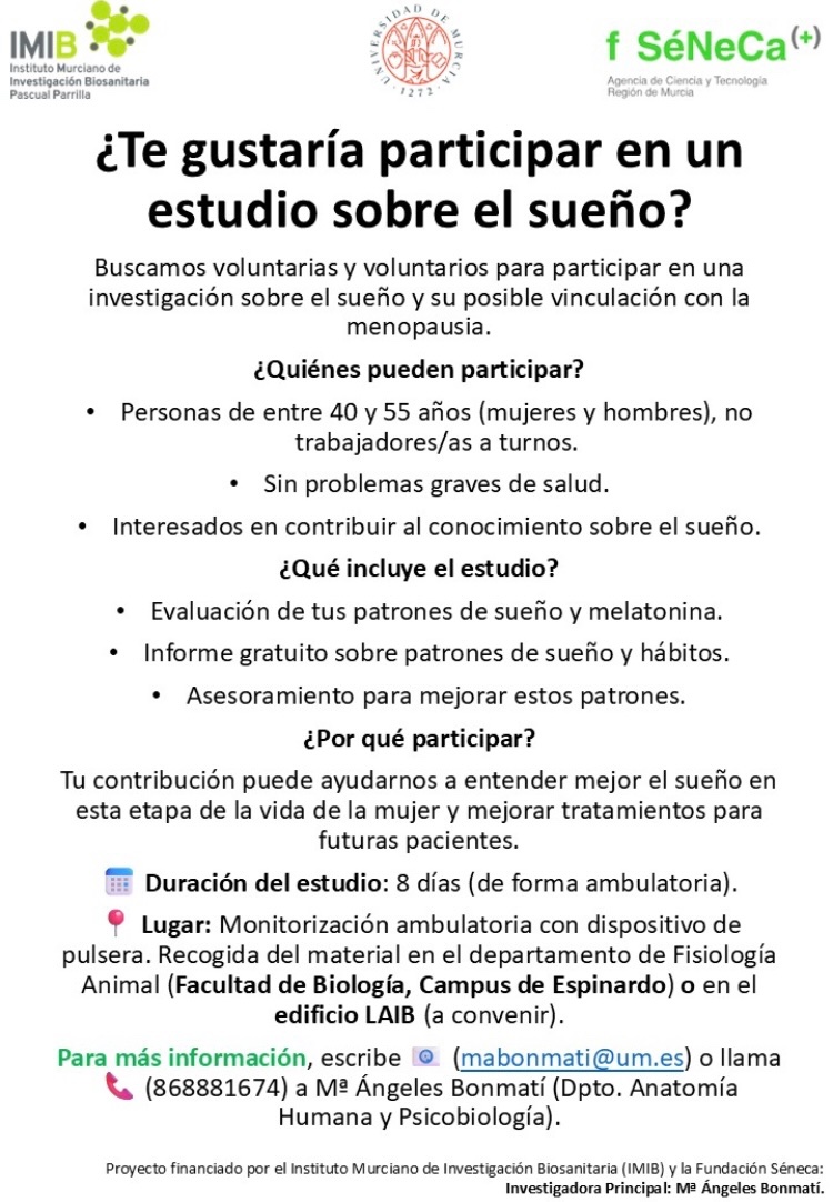 bonmati_m's tweet photo. Seguimos buscando personas (hombres y mujeres) entre 40 y 55 años para participar en un estudio sobre sueño que tiene como finalidad explorar los cambios que se producen con la menopausia. Si te interesa, escríbenos 👇🏻 https://t.co/6639Z4jyXK