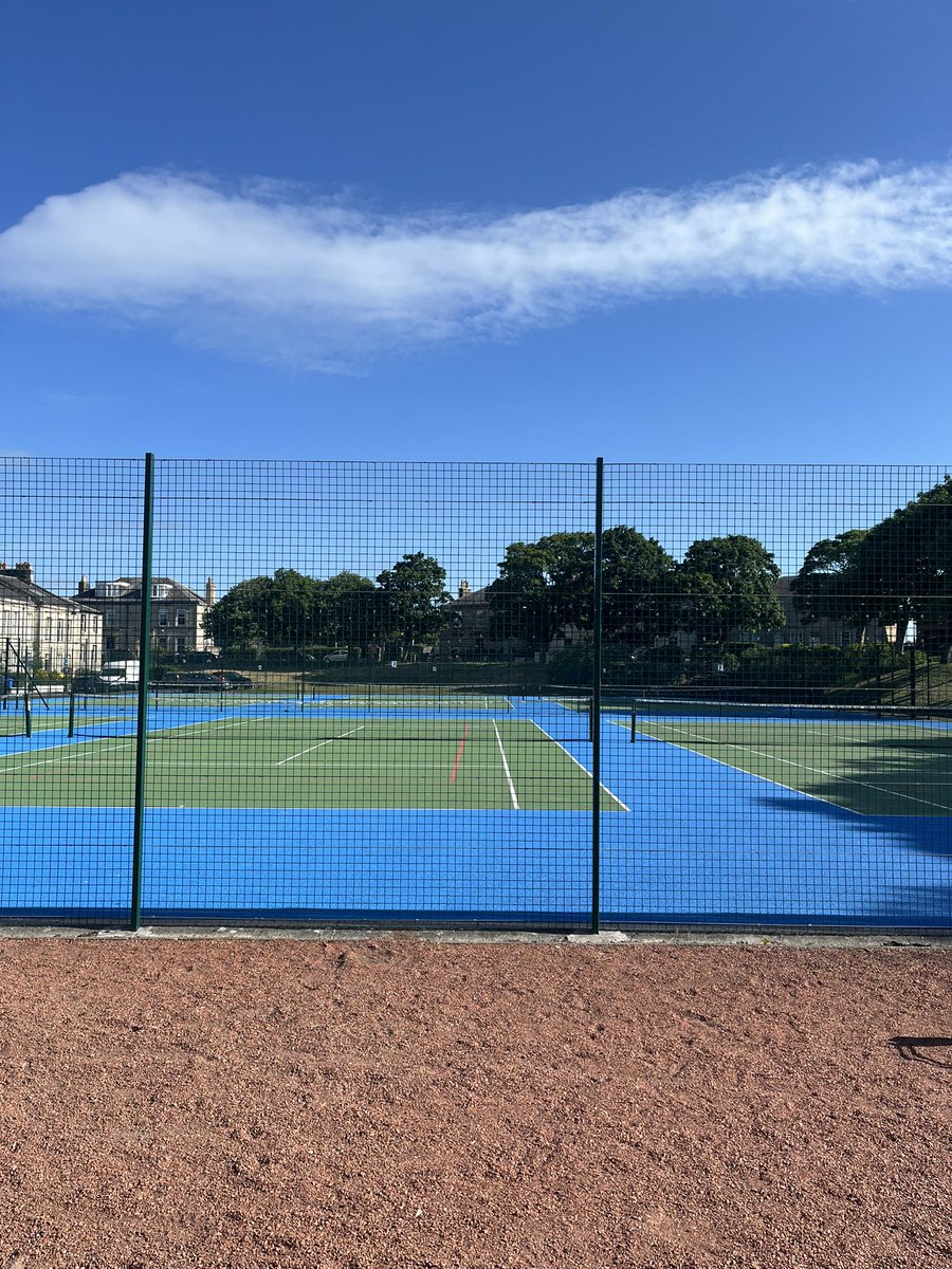Ayr Fort courts looking fab in the ☀️ ready for our outdoor tennis comp today 🎾 #tennis #compete #SouthAyrshire