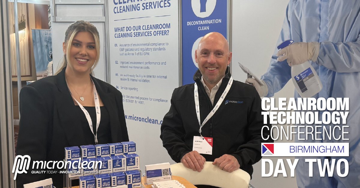 MicroncleanUK's tweet image. It&apos;s the final day of the 2025 Cleanroom Technology Conference! Visit us on Stand B1 and Stands C0/C1 to discover how Micronclean can help your company stay clean and compliant.

#CleanroomTechnologyConference #CleanroomTechnology #Cleanrooms #CleanroomConsumables #Micronclean