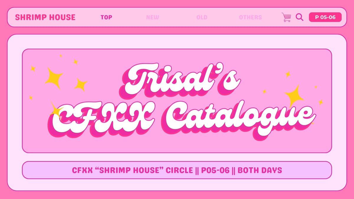 touakiss's tweet photo. [🔁&amp; ❤️are very appreciated!]  
Trisal's CFXX OTS Catalogue 

🕐24 &amp; 25 Mei Both Days
🗺️ P 05 - 06 "Shrimp House" 
Fandoms : Project Sekai (Mostly Fantasista, BAD DOGS, WxS, VBS, Niigo)

(1/3)
#CFXXcatalogue #CFXX #CF20 #CF20catalogue https://t.co/asUWZdMSxG