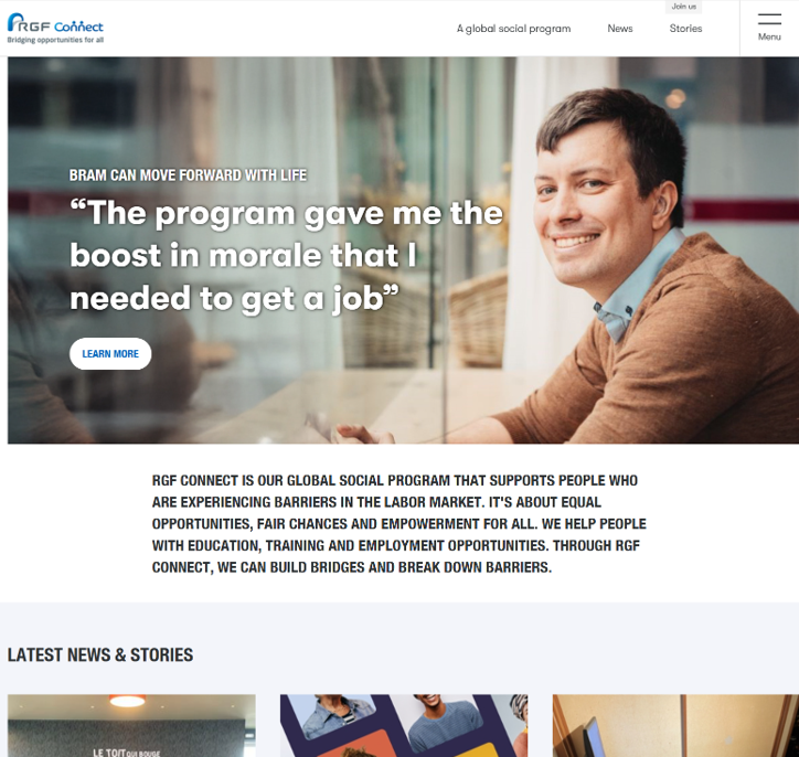 At RGF Staffing, we’re excited to announce the launch of the new website of our global social program RGF Connect, which supports people who face barriers to employment. Check it out at: rgfconnect.com
#newwebsite #RGFConnect #sustainability