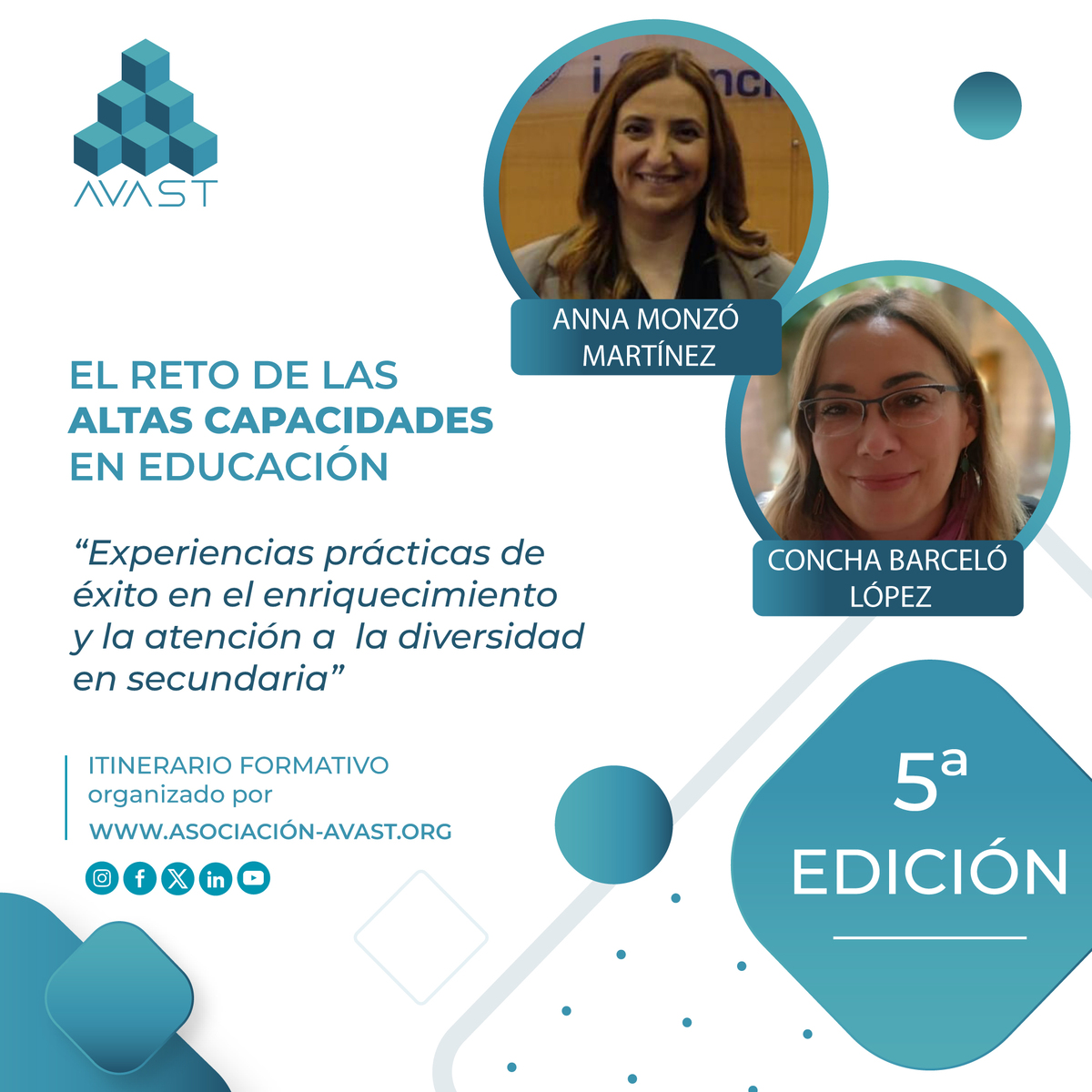 Este sábado en el módulo de Secundaria de la #FormaciónAVAST25 Anna Monzó <a href="/monz_anna/">Anna Monzó</a>  y Concha Barceló <a href="/BarceloConcha/">Concha Barceló López</a> nos mostrarán que la IA puede ser una aliada de las #AltasCapacidades #AACC #aci #inclusión #inclusiónAACC
