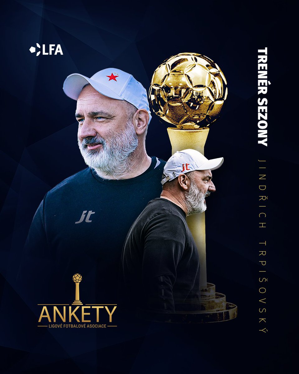 TRENÉR SEZONY | Naprostá ligová dominance znamená jasné vítězství v kategorii Trenér sezony pro Jindřicha Trpišovského 🥇