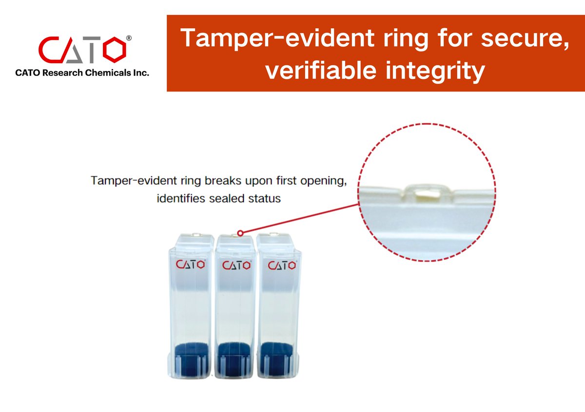 CATOStandards's tweet photo. CATO Packaging Upgrade Alert!
We’ve redesigned our packaging to offer better protection, easier handling, and smarter storage.
✅ Secure snap-fit base
✅ Writable cap for easy labeling
✅ Tamper-evident seal
Same high-quality product, now with enhanced packaging.
 #Packaging https://t.co/HsQXUxLlrf