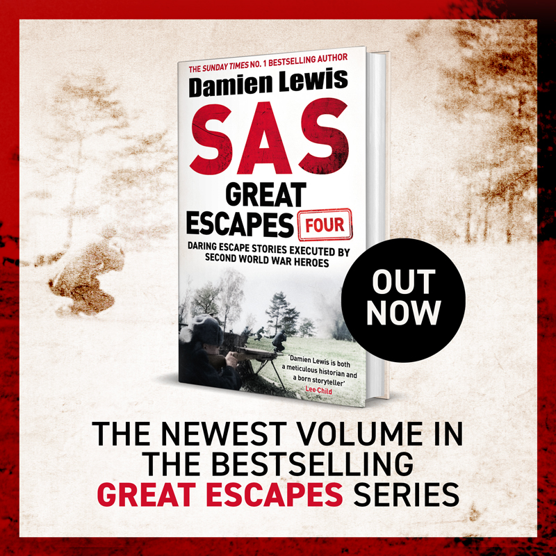 Quercus Books (@quercusbooks) on Twitter photo Happy publication day <a href="/authordlewis/">Damien Lewis</a>!
Five true escape stories which bring to life the staggering bravery of the famous fighting force during World War Two.
SAS GREAT ESCAPES FOUR is out now! Don't forget it's also available in ebook and audio: brnw.ch/21wSQ3y Happy publication day <a href="/authordlewis/">Damien Lewis</a>!
Five true escape stories which bring to life the staggering bravery of the famous fighting force during World War Two.
SAS GREAT ESCAPES FOUR is out now! Don't forget it's also available in ebook and audio: brnw.ch/21wSQ3y