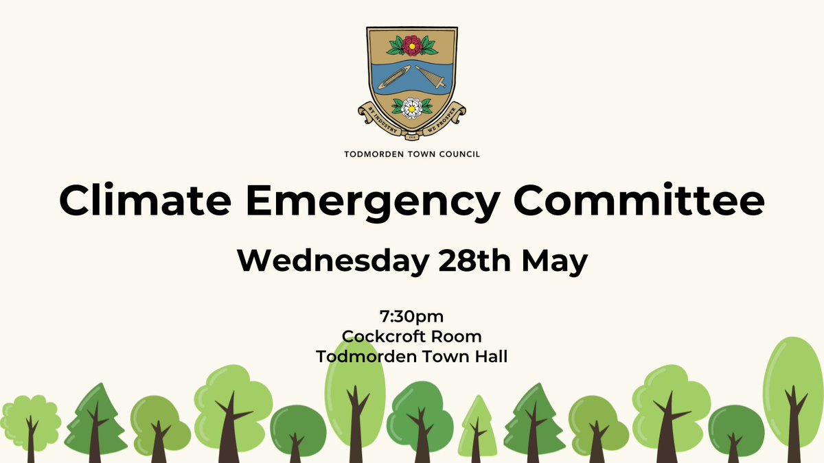Take a look at the agenda and papers for the next Climate Emergency Committee on our website  --&gt; todmorden-tc.gov.uk/event/climate-…