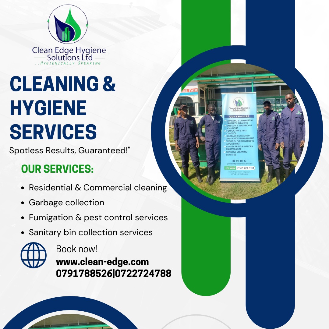 _cleanedge's tweet image. ✨ A cleaner space is just a call away! Let us handle the mess while you relax. Book your professional cleaning today!
📞 Call 0791788526 | 0722724788
#CleaningServices #SpotlessClean #HomeCleaning #ProfessionalCleaners #CleanHomeHappyHome #DeepCleaning #KenyaCleaningServices