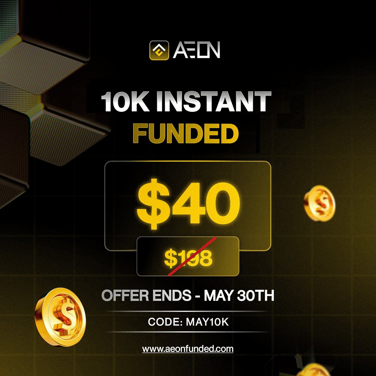 Trader Percy (@traderpercy) on Twitter photo Get your Instant funded account NOW at <a href="/AeonFunded/">Aeon Funded</a> 🚀
$10K instant funded for just $40
Use code: MAY10K
Start trading today and enjoy payouts in 10 days, only at AEON' 💛 Get your Instant funded account NOW at <a href="/AeonFunded/">Aeon Funded</a> 🚀
$10K instant funded for just $40
Use code: MAY10K
Start trading today and enjoy payouts in 10 days, only at AEON' 💛