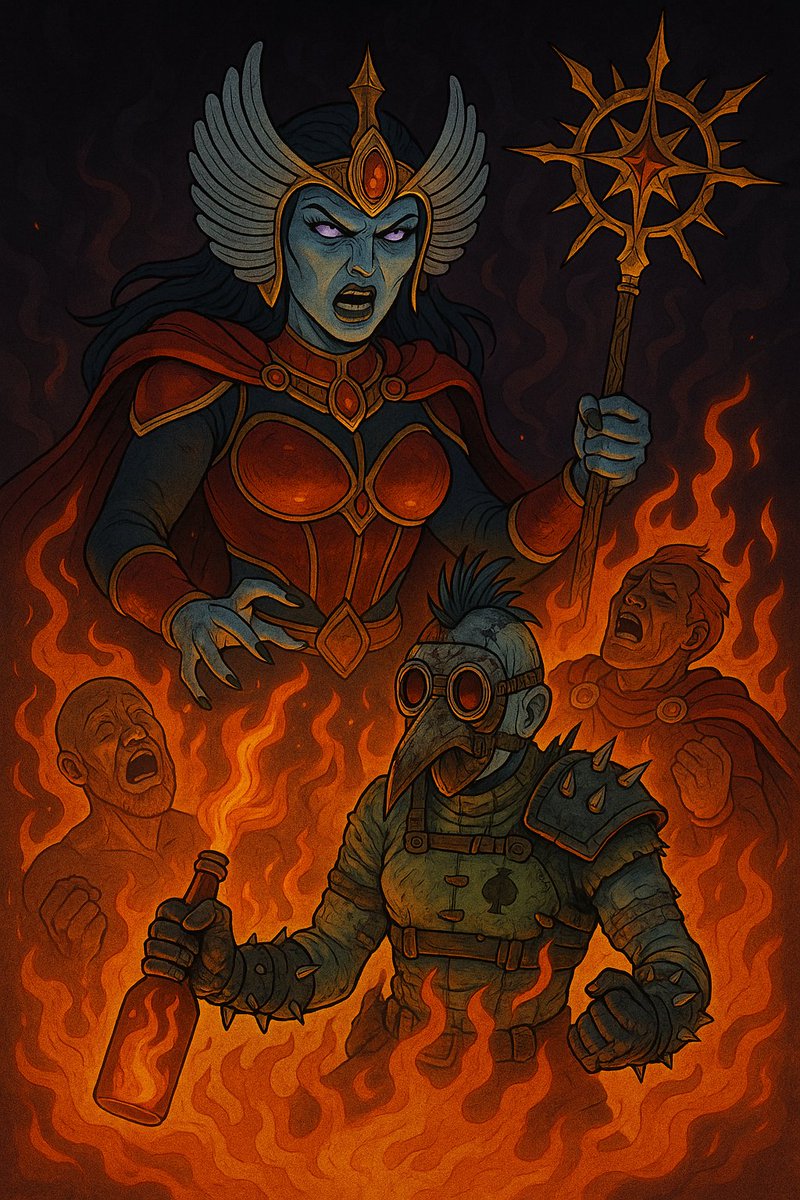 The QUEEN has returned... silently, violently. 
From the shadows, she casts the world into flame. 🔥

EGADS are BURNING. Souls scream. Chaos reigns.
Save the bravest while you can... the rest are fuel for her sadistic ritual.

#EGADSZN