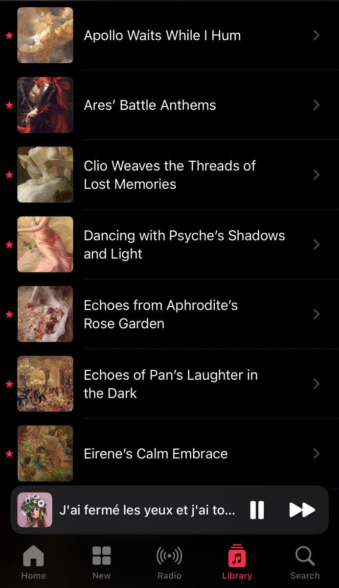 노래 플레이리스트 제목과 커버사진을 다 바꿨어요 ㅋㅋㅋㅋ 평소에 노래를 많이 들어서…! 이번기회에 그냥 주제를 그리스로마신화로 바꿔써요 ㅎㅎㅎㅎ 😆☺️