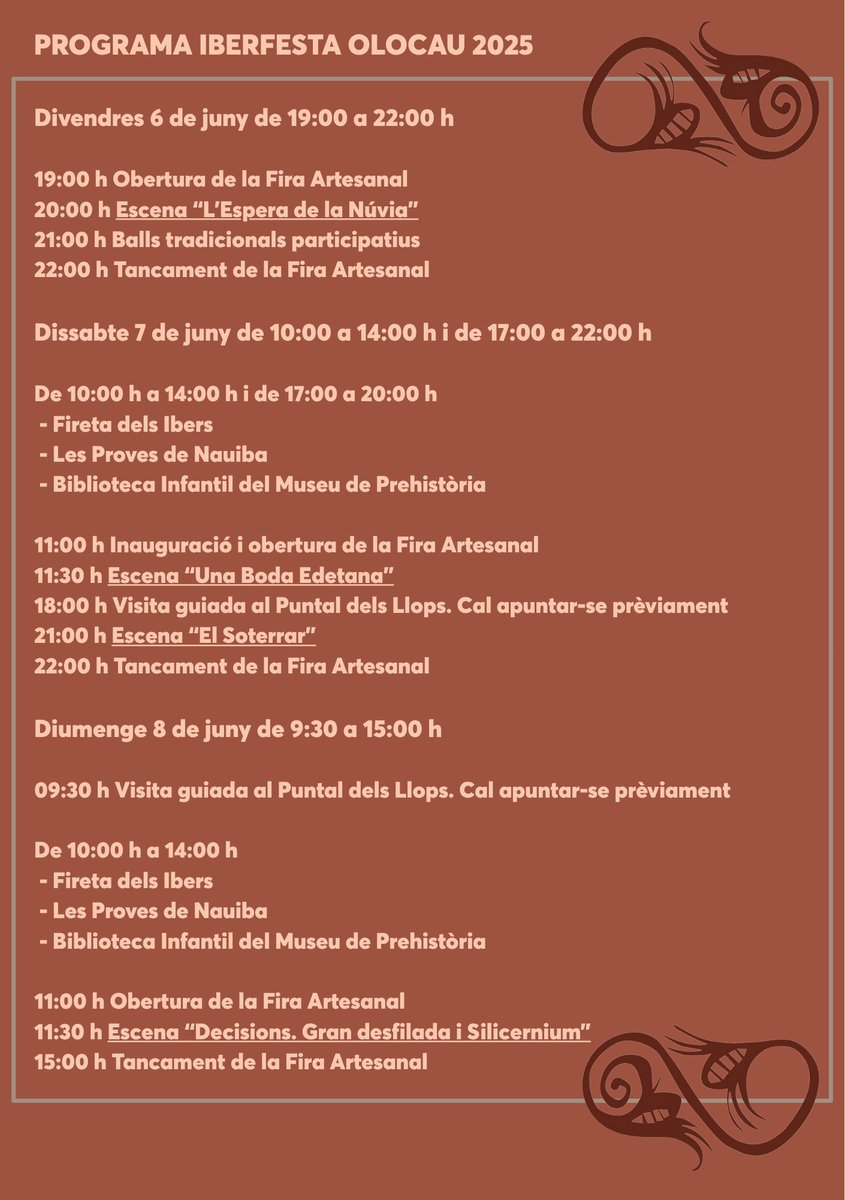 🎉📷#Olocau celebra Iberfesta del 6 al 8 de juny en activitats per a tota la família que inclou visites al Puntal dels Llops. T'animes?

<a href="/turismeolocau/">Turisme Olocau</a> 
#València #Valènciaturisme #temereixesvalència