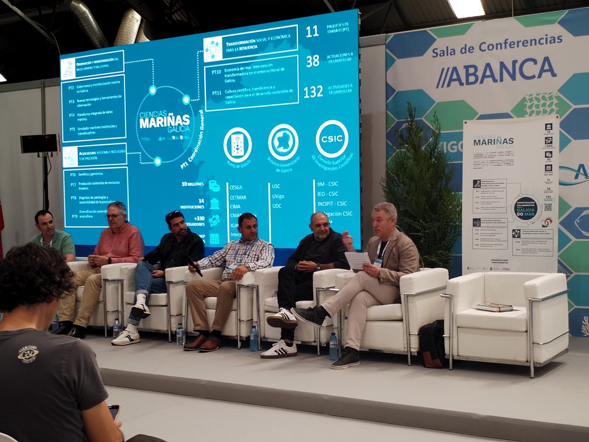 IEO Vigo (@ieovigo) on Twitter photo 🌊 Ayer en el salón #Aquafuture nuestro investigador <a href="/CostaFiz/">Fiz da Costa</a> participó en una mesa redonda a iniciativa del programa #CienciasMariñasGAL
La mesa abordó el suministro sostenible de semilla de bivalvos y los retos y oportunidades para la acuicultura y el marisqueo en Galicia 🌊 Ayer en el salón #Aquafuture nuestro investigador <a href="/CostaFiz/">Fiz da Costa</a> participó en una mesa redonda a iniciativa del programa #CienciasMariñasGAL
La mesa abordó el suministro sostenible de semilla de bivalvos y los retos y oportunidades para la acuicultura y el marisqueo en Galicia