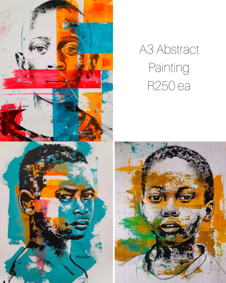 ART CLEARANCE SALE!
I’m letting go of some of my A3 Abstract Portraits for just R250 each — framed and ready to hang!
Take ALL for R600
(Save more &amp; decorate your space!)
Each piece is one of a kind and perfect for adding soul and color to your space.
Whatsapp 078 132 2984