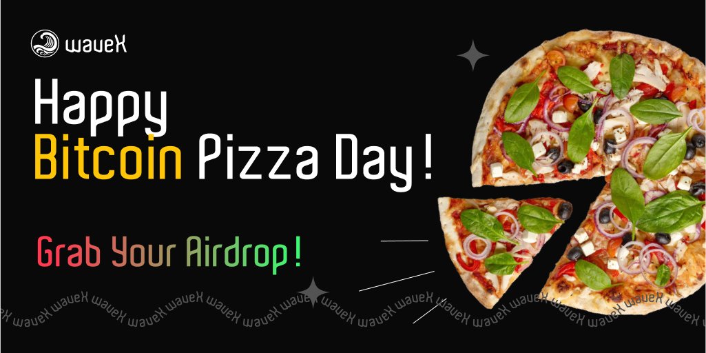 🍕 Happy Bitcoin Pizza Day! 🍕

To celebrate, we’re giving away $100 to 2 lucky winners!

How to enter:
1️⃣ Follow <a href="/waveX_fi/">waveX 🌊</a>
2️⃣ Like, RT &amp; Tag 5 friends
3️⃣ Leave a comment supporting $BTC 💬

🗓️ Deadline: May 25

Let’s honor the legendary pizza purchase — with some airdrops 🎉