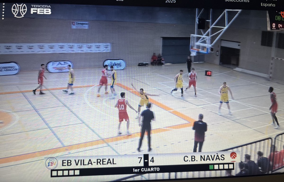 🏀Fase de ascenso a Segunda FEB.    

✅Ya en juego el primer cuarto en Zaragoza entre <a href="/ebvilareal/">EB Vila-real</a> -<a href="/CBNavas/">CB Navàs</a>