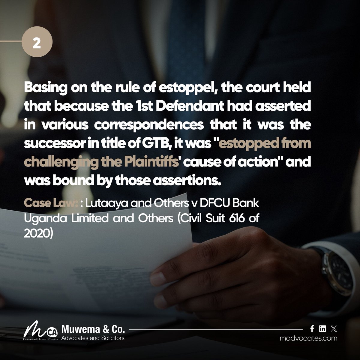 MuwemaLaw's tweet image. The principle of 'approbate and reprobate' was central in this High Court judgment. Learn how a party could be held liable based on its prior representations and inconsistent actions.
bit.ly/3SxoJfK