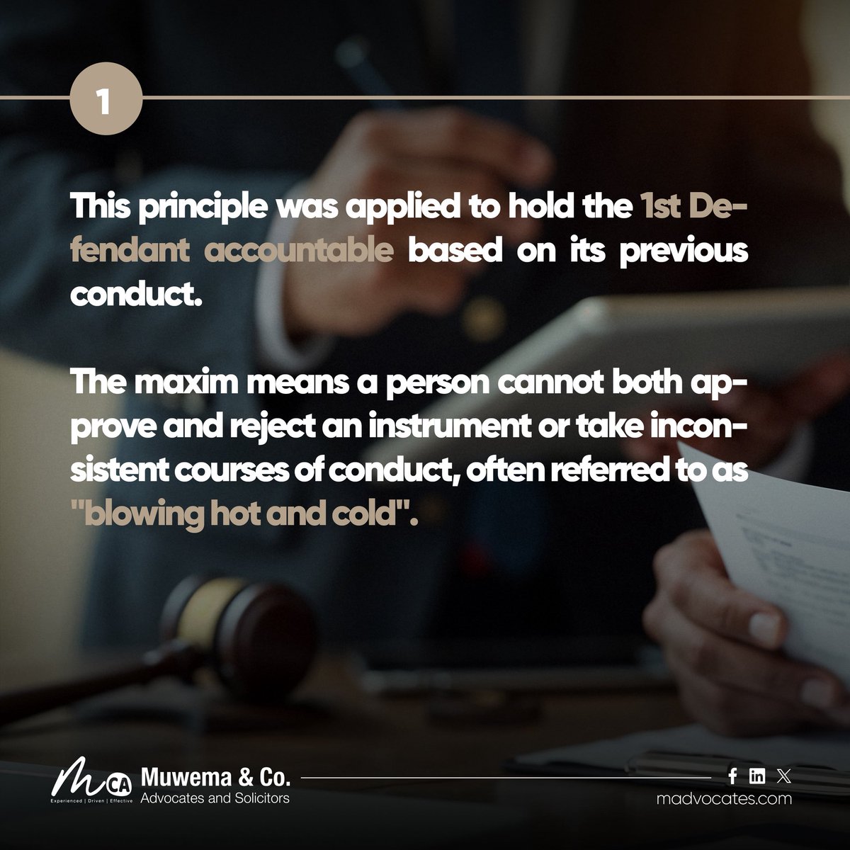 MuwemaLaw's tweet image. The principle of 'approbate and reprobate' was central in this High Court judgment. Learn how a party could be held liable based on its prior representations and inconsistent actions.
bit.ly/3SxoJfK