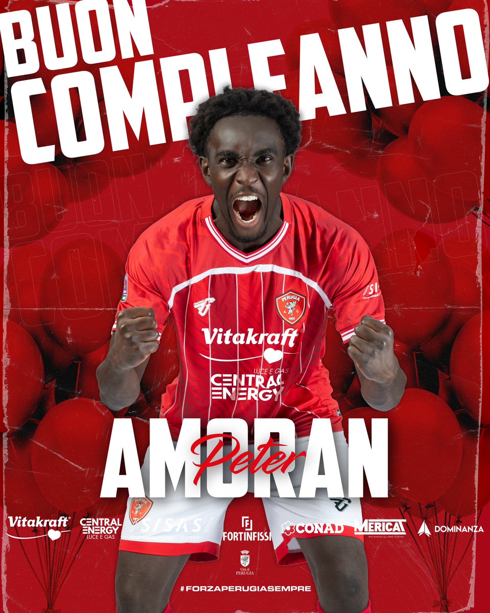Tanti auguri Peter! 🍾🥂

2️⃣1️⃣ 🎂

#forzaperugiasempre⚪️🔴 <a href="/seriecofficial/">Serie C</a> #happybirthday #buoncompleanno