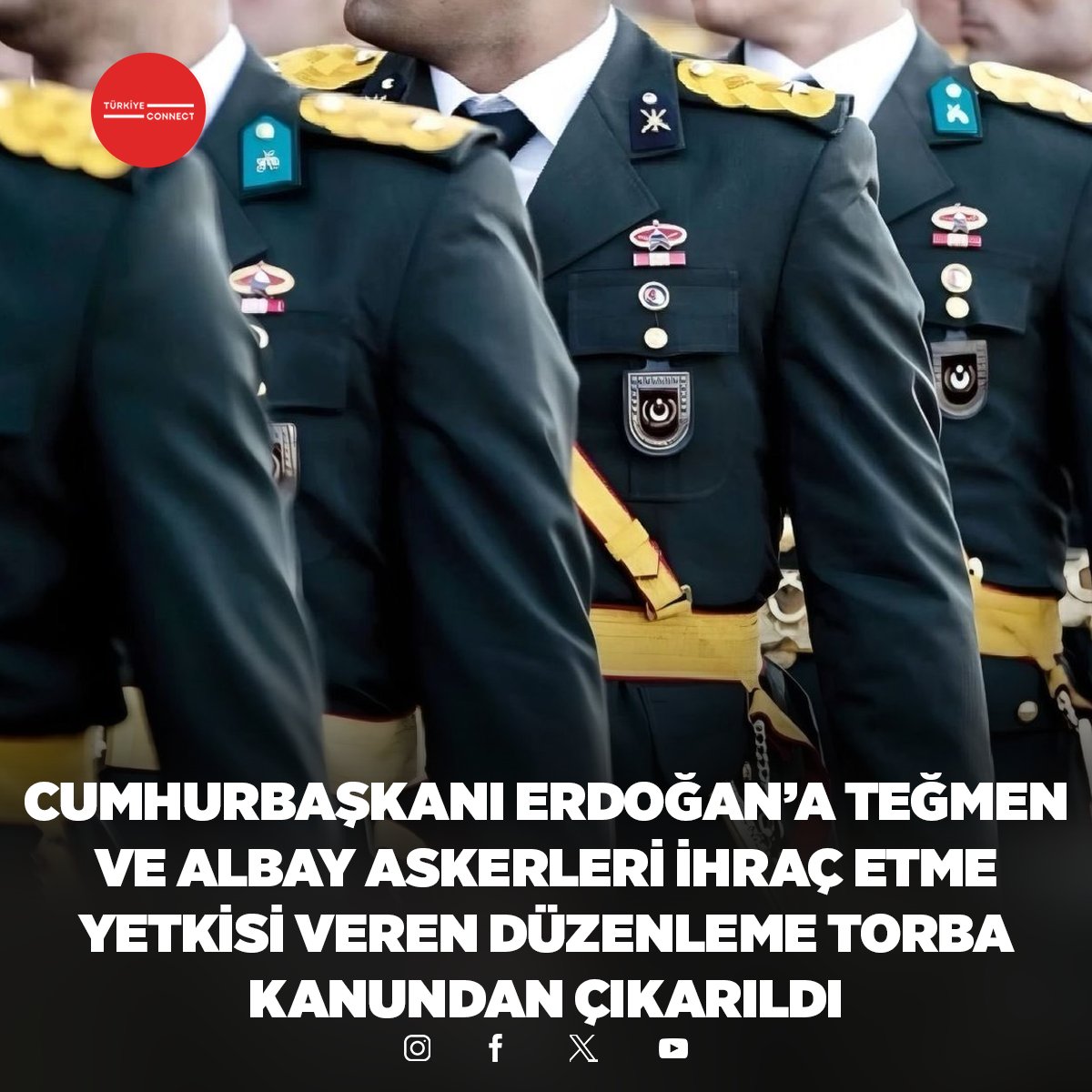 Cumhurbaşkanı Erdoğan'a, teğmen ve albay rütbesindeki askerleri ihraç etme yetkisi veren düzenleme torba kanundan çıkarıldı.

#cumhurbaşkanı #erdoğan