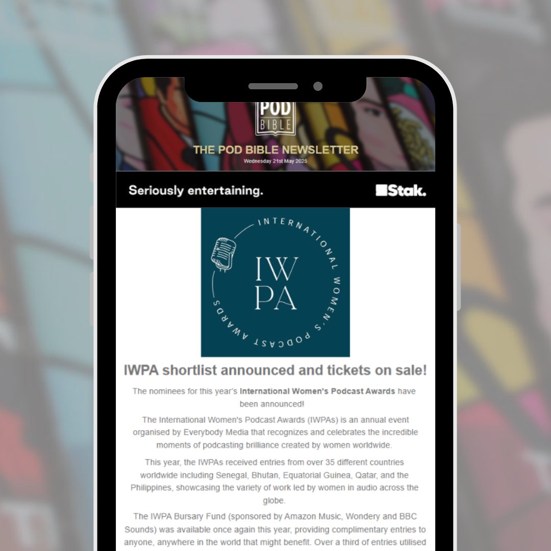 podbible's tweet image. NEWSLETTER #266!
@IWPodcastAwards shortlist announced and tickets on sale!...PLUS @PodcastShowLDN 2025 is happening!
READ NOW: mailchi.mp/podbiblemag/po…
#Podcast #Podcasts #PodcastNewsletter #PodcastRecommendations #IWPA2025 #internationalwomenspodcastawards