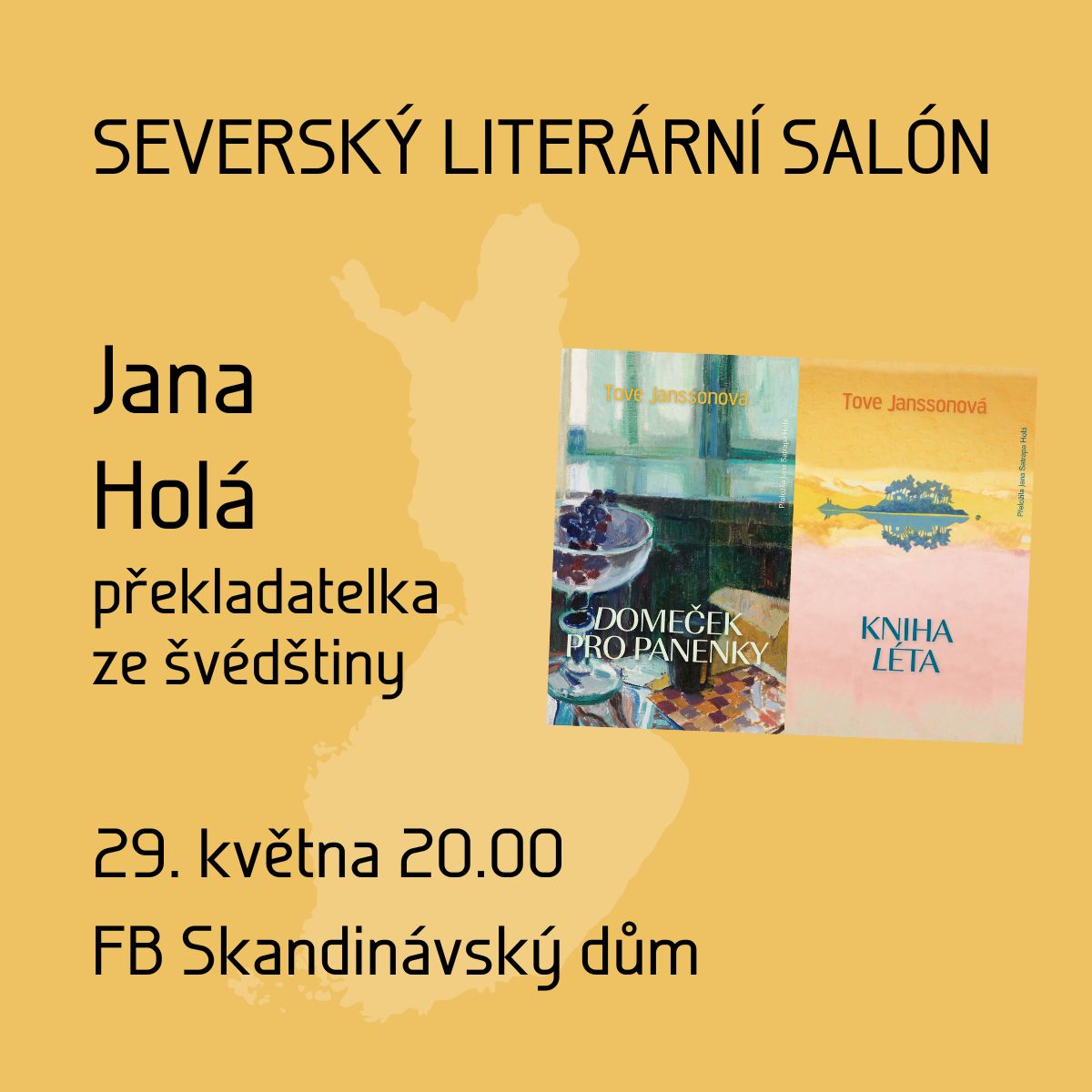 Skandinávský dům (@skandinavskydum) on Twitter photo V květnovém literárním salónu online přivítáme novou dvojknihu finskošvédské spisovatelky Tove Jansson. Překladatelka ze švédštiny Jana Holá nám povypráví o českém vydání knih Domeček pro panenky a Kniha léta, které v roce 2025 uvedlo na trh <a href="/MojeArgo/">Nakladatelství Argo</a>. V květnovém literárním salónu online přivítáme novou dvojknihu finskošvédské spisovatelky Tove Jansson. Překladatelka ze švédštiny Jana Holá nám povypráví o českém vydání knih Domeček pro panenky a Kniha léta, které v roce 2025 uvedlo na trh <a href="/MojeArgo/">Nakladatelství Argo</a>.