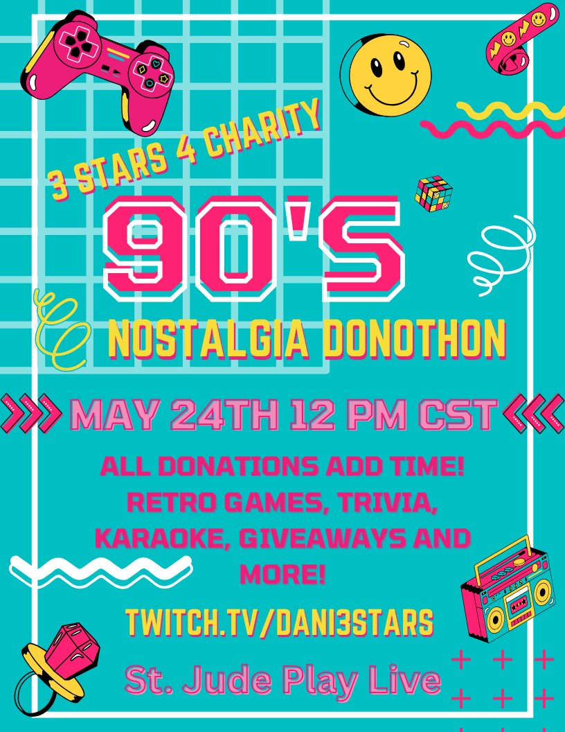 Just a little reminder...I'll be using St.Judes subathon timer which adds a random amount of time to the stream for every donation. Donations could also take time off the clock. Whatever time remains at the end of the night will be done the following days.