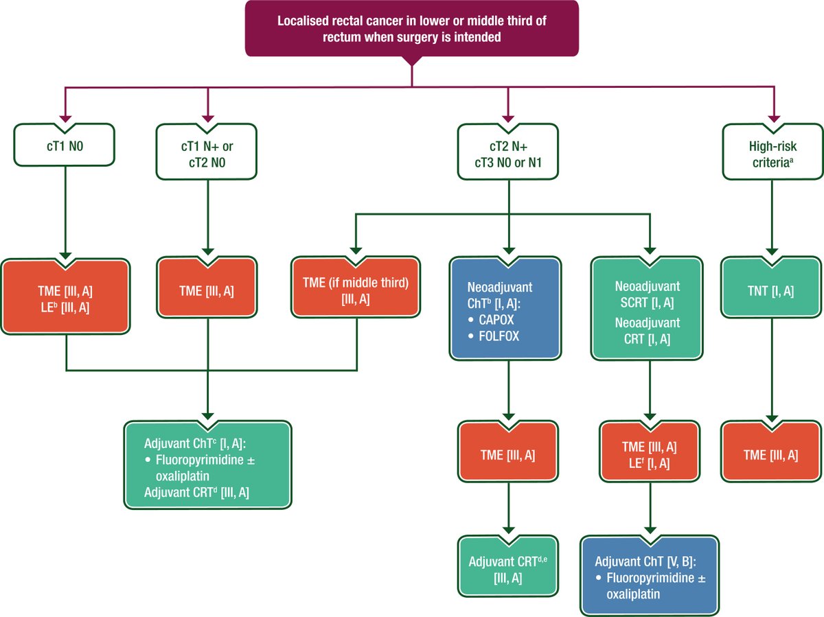 dr_yakupergun's tweet photo. Localised rectal cancer: ESMO Clinical Practice Guideline for diagnosis, treatment and follow-up† 

🔹️ICI for dMMR/MSI-H

🔹️Watch-and-wait approach

🔹️TNT/neoadj ChT

🔹️RT dose 

🔹️Restaging timing

🔹️Local excision https://t.co/ukdVOGBNJt https://t.co/xhCBeixdal