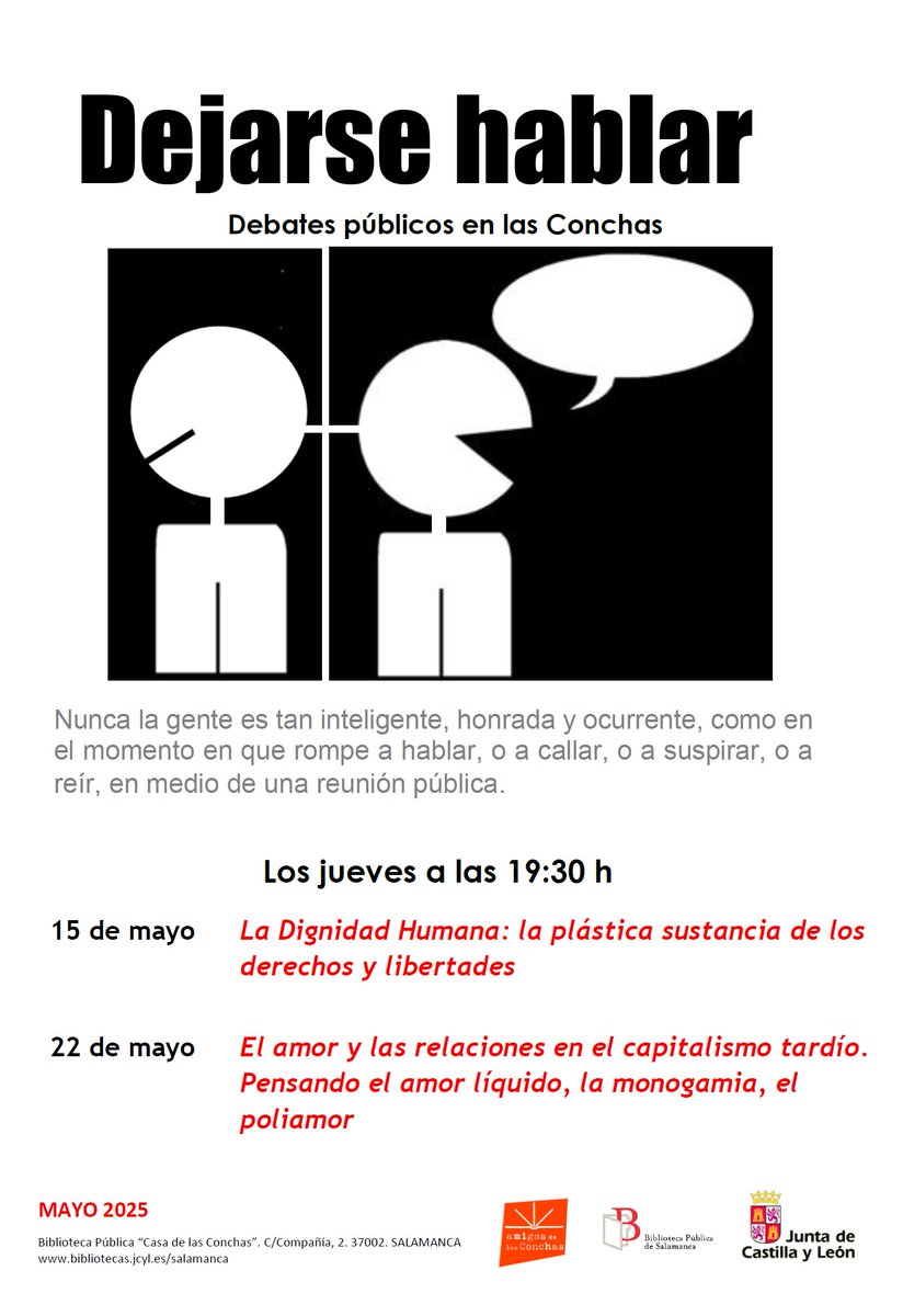 "El amor y las relaciones en el capitalismo tardío. Pensando el amor líquido, la monogamia, el poliamor", es el "poliédrico" título del debate de esta tarde de jueves. 
19.30 h. Entrada libre hasta completar aforo, ¿te vienes?
#debatesdelosjueves #juevesdedebates