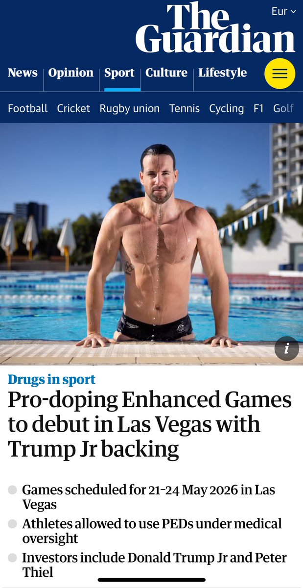 Christian Posch M.D. Ph.D. MBA (@poschchristian) on Twitter photo When “games” become a gamble with you health for the sake of excitement and attention… 😵💫
#health #sports
👉 <a href="/guardian/">The Guardian</a> When “games” become a gamble with you health for the sake of excitement and attention… 😵💫
#health #sports
👉 <a href="/guardian/">The Guardian</a>