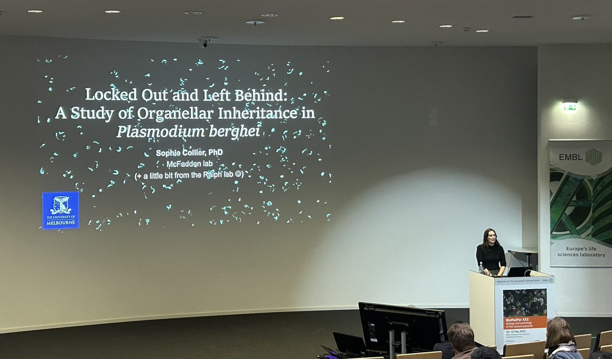Stuart Ralph (@sturalph) on Twitter photo Congratulations <a href="/SophieLCollier/">Sophie Collier</a> on a fantastic presentation on organelle inheritance in malaria parasites at BioMalPar #EMBLMalaria <a href="/EMBLEvents/">EMBL Events</a> Congratulations <a href="/SophieLCollier/">Sophie Collier</a> on a fantastic presentation on organelle inheritance in malaria parasites at BioMalPar #EMBLMalaria <a href="/EMBLEvents/">EMBL Events</a>