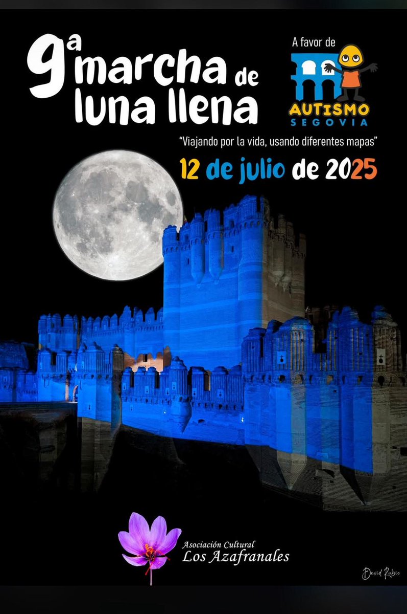 🌕✨¡9ª edición Marcha de Luna Llena en Coca!
Te esperamos el 12 de julio de 2025 para caminar bajo la luna llena, organiza Asociación Cultural Los Azafranales, a favor de nuestra asociación💙
🧭 "Viajando por la vida, usando diferentes mapas"
🌟 ¡Participa! #TuEresAlucinante