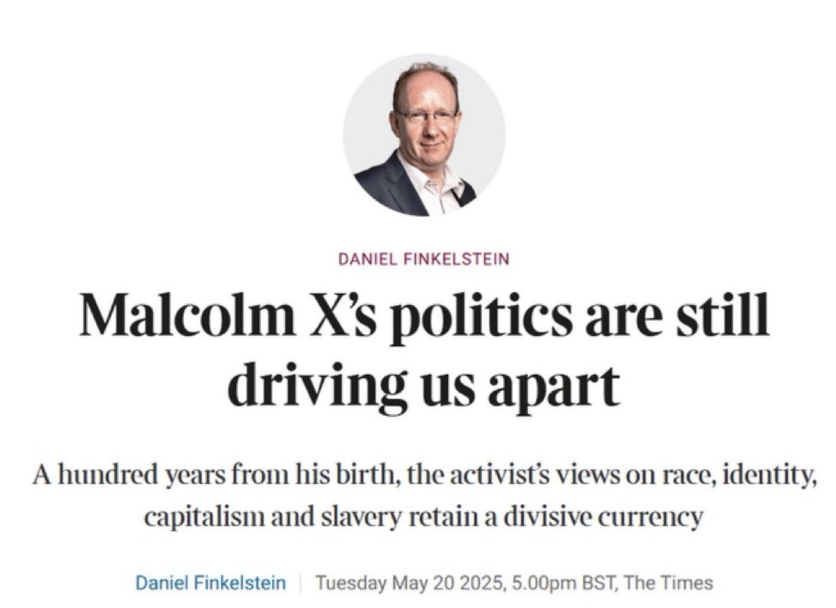 This is anti-Blackness passing off as journalism. It’s not Malcolm X’s views that’s divisive, but white supremacy and all who support it.