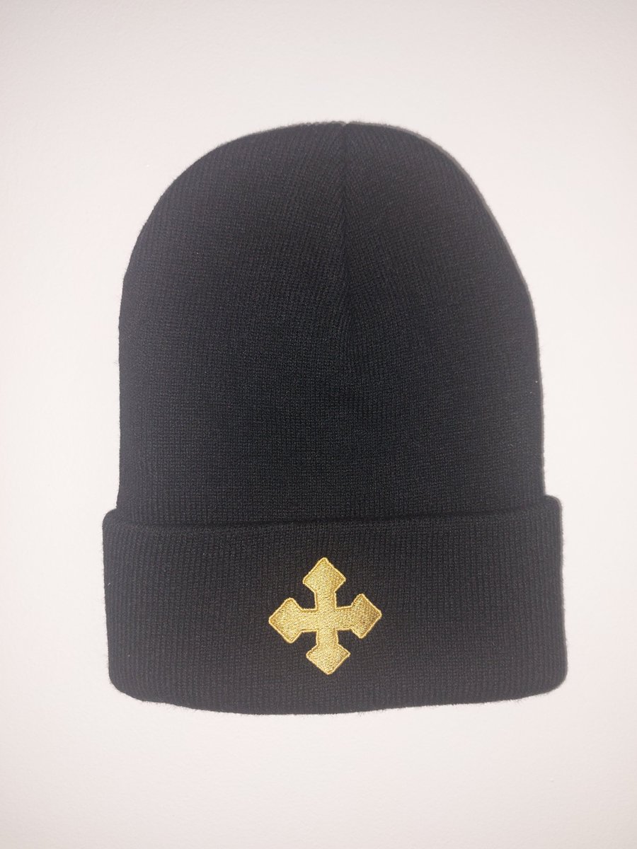First sample draft  of an embroidered beanie hat I customised. What do you think of it. Would you purchase something like this?