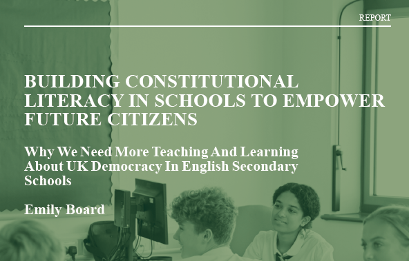 🚨🚨🚨Out today: A new report from Society Research Fellow Emily Board (<a href="/emilyboard/">Emily B</a>) warns that constitutional literacy is 'woefully neglected' in schools ahead of the introduction of votes at 16. 🚨🚨🚨
Read it now at: 
consoc.org.uk/publications/b…