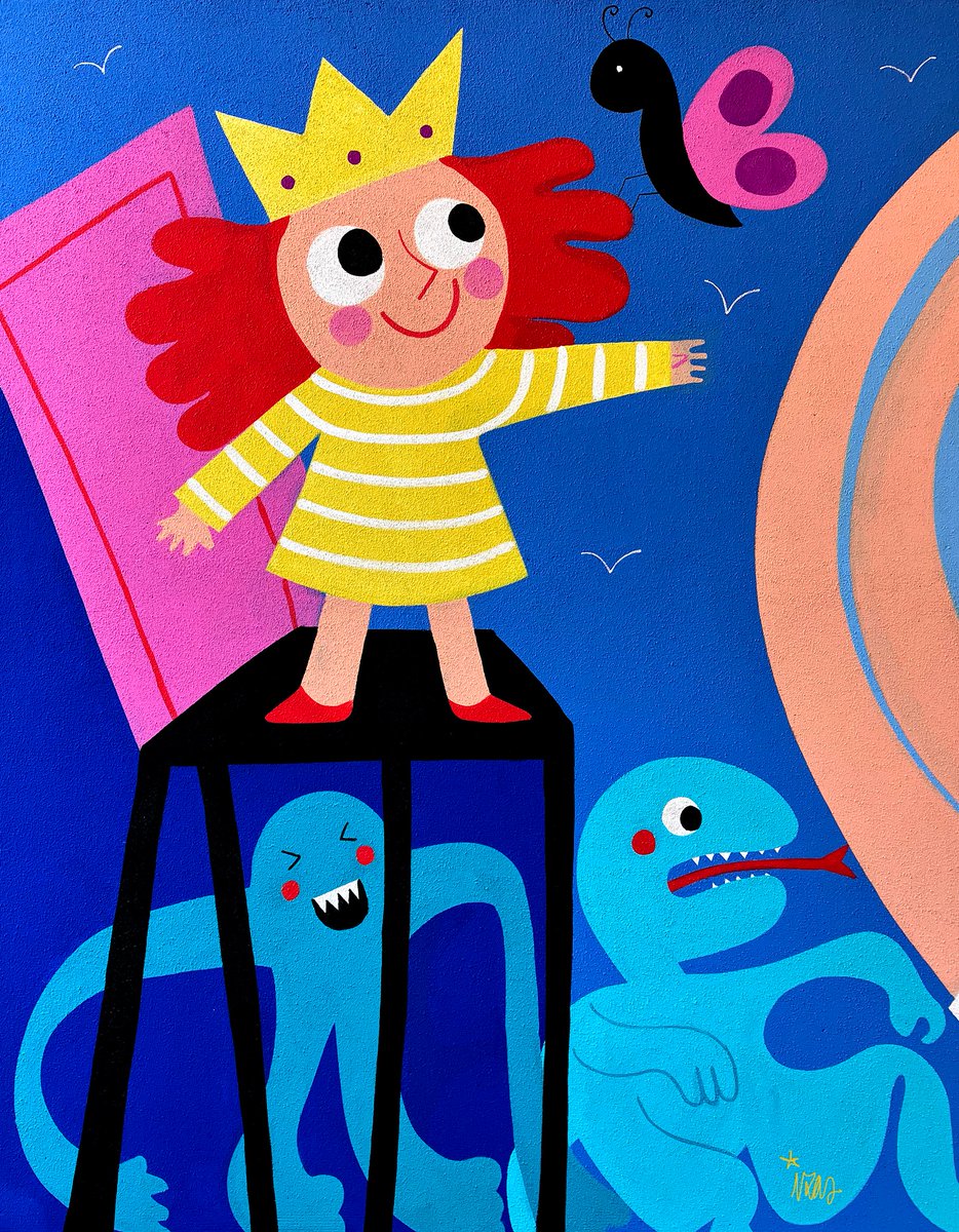 Hoy, entrar en el <a href="/VirgendelRivero/">CEIP Virgen del Rivero</a> de #SanEstebandeGormaz es más agradable gracias al mural que <a href="/IzasAzulpatio/">IZAS (Azulpatio)</a> ha pintado a partir de los dibujos que su alumnado realizó basados en la charla que tuvieron con el escritor Antonio de Benito <a href="/adbenito/">Antonio de Benito</a> #leerlaimagen #leyendoCyL