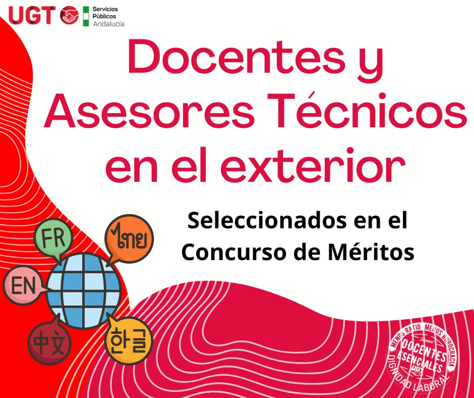 Resolución del concurso de méritos de docentes y asesores técnicos en el exterior ugtserviciospublicosandalucia.es/index.php/ense…