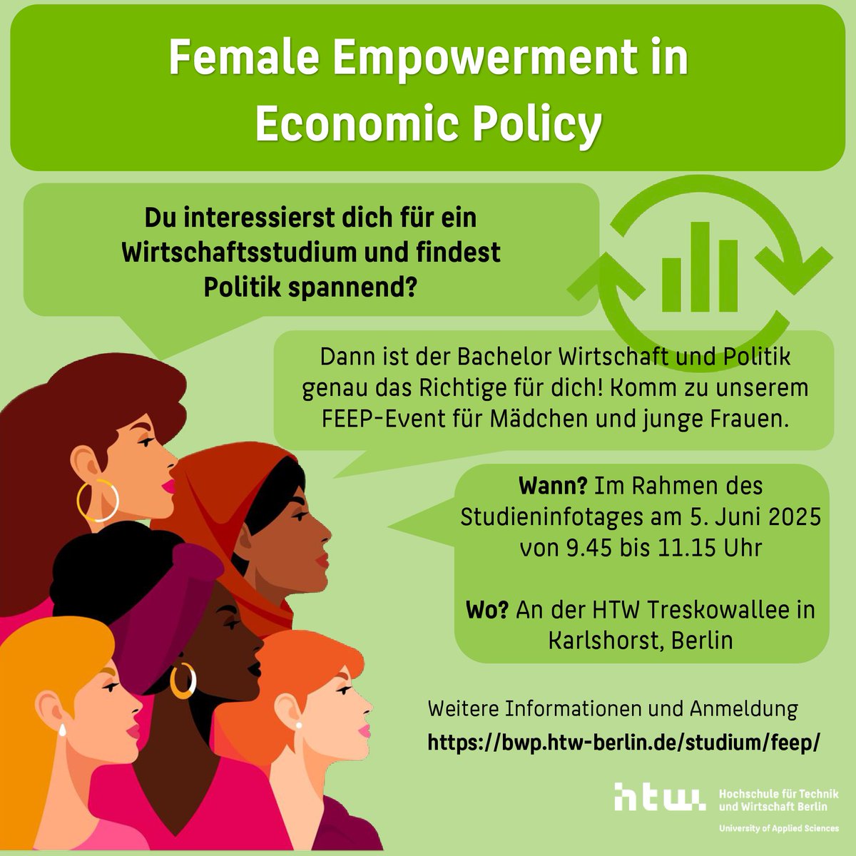 Zu viele alte weiße Männer in der Wirtschaftspolitik? Tun wir was dagegen! Infos: bwp.htw-berlin.de/studium/feep/