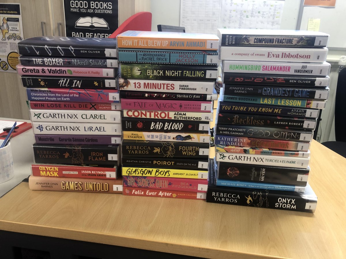More new books to catalogue, some of which have already been reserved by students so we need to get cracking! #readingforpleasure <a href="/TheRoyalLatin/">RLS</a> <a href="/RLSEnglish/">RLSEnglish</a>