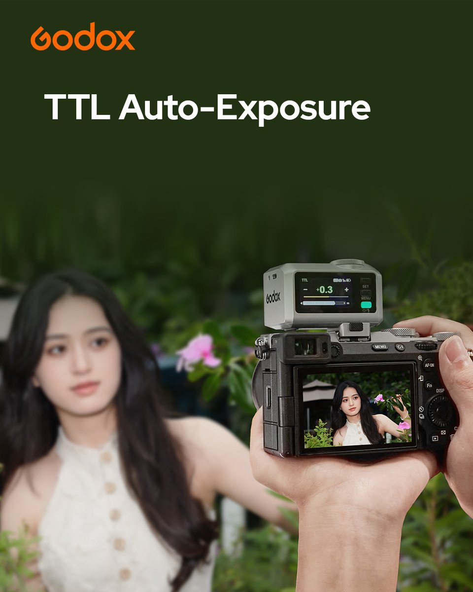 GodoxGlobal's tweet image. ✨ Say hi to the Godox iT30 Pro — our tiniest TTL flash yet! Just 120g, pocket-sized power
✅Smart TTL
✅Touchscreen
✅Flip-out diffuser
✅HSS, multi, rear/front sync
✅Wireless master/receiver
RRP $74.90 (C/N/S/F/O mounts, may vary by region)
#Godox #iT30Pro #FlashPhotography