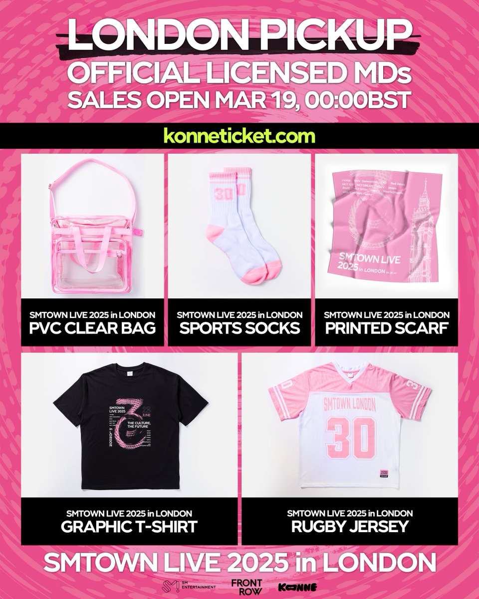 SMTOWN LIVE 2025 Tシャツ ピンク Mサイズ ユニフォーム | SMTOWN