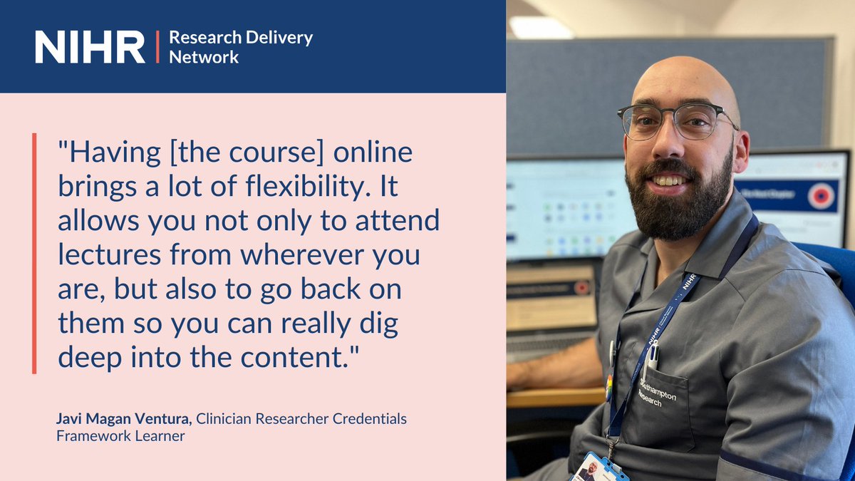 Do you want to develop your research delivery skills with support and supervision from a senior researcher?

Consider a part-time course in clinical research delivery through our Clinician Researcher Credentials Framework. Bursaries available: nihr.ac.uk/credentials-fr…