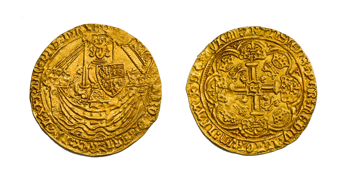 In 1377, Richard II ascended to the throne at only ten years old. The majority of coins struck during Richard’s reign are silver, and are of typical denominations for the period. Gold coins, such as this Noble, were struck to a far lesser extent.

#Coins #Numismatics #Gold