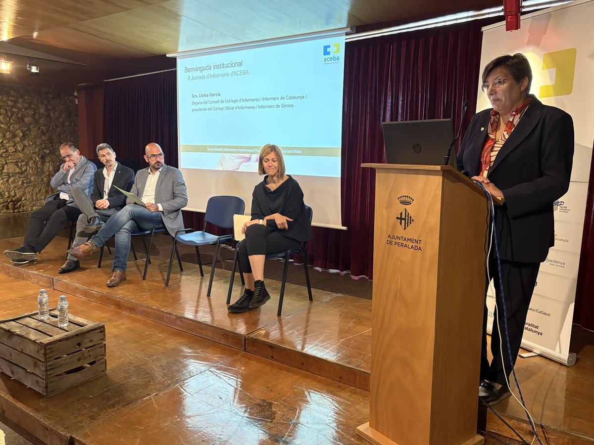ACEBAautogestio's tweet photo. 🔵 Un plaer comptar el 
Sr. Miquel Brugat alcalde ⁦⁦@ajperalada⁩ , el Dr. @JaumeHeredia Gerent de la Regió Sanitària Girona ⁦⁦@salutcat⁩ , la Sra. Lluïsa Garcia degana @infermerescat i presidenta del⁦@COIGIrona⁩ a la inauguració de la #JornadaInfermeria25 https://t.co/DL9yIcRexa