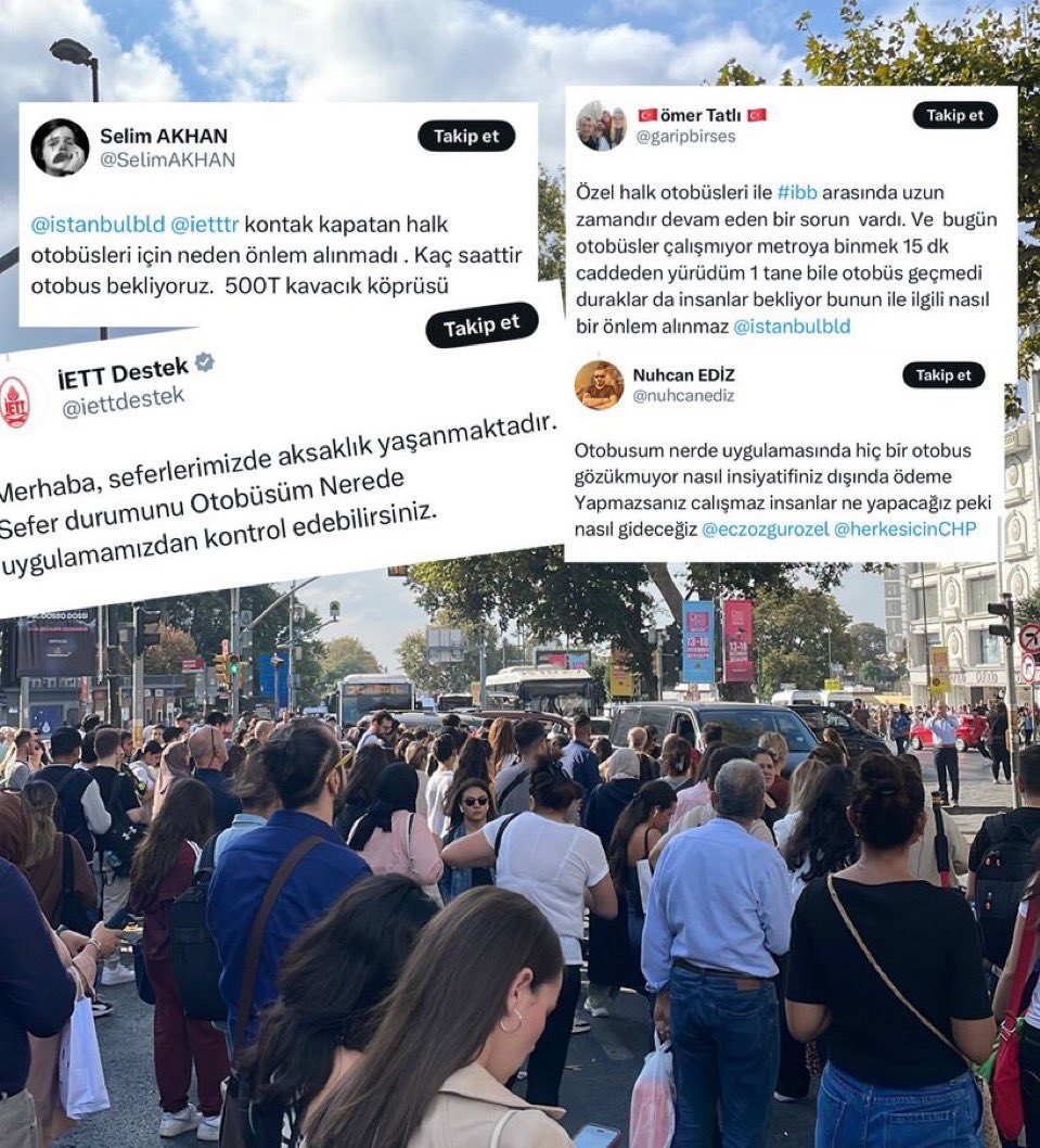 Zıpla zıpla zıplamayan taksiye binsin.

CHP’li İBB yönetimi, 3.000’den fazla özel halk otobüsüne aylardır ödeme yapmıyor.

Bugün bu otobüsler sefer yapmadı.

Ortaya çıkan bu manzara, İstanbul’da liyakat eksikliğinin ibretlik bir örneğidir.