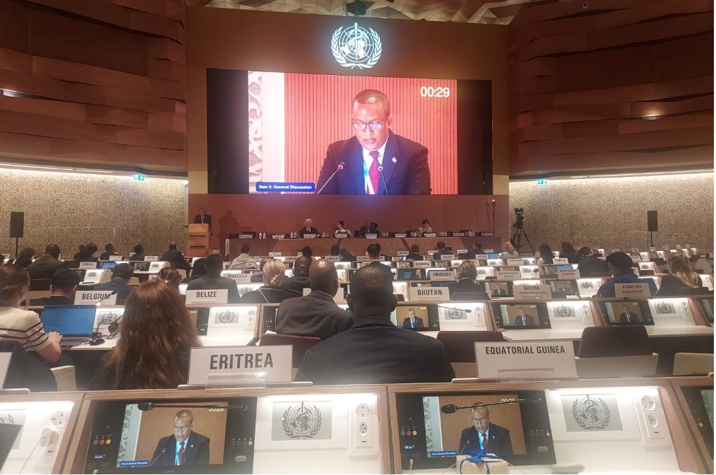 hawelti's tweet photo. #Eritrean Delegation Statement at 78th World Health Assembly; 19 - 27 May 2025, Genève

*"...Today, healthcare services—preventive, promotive, and curative—are universally accessible to Eritreans, regardless of their social or economic status. These services are heavily subsidized, with only nominal payments required from patients, and additional financial support provided to those in need".

"...Finally, in the spirit of 'One World for Health', let us strive together for a world where health is protected, promoted, and preserved for all—without discrimination, without exclusion, and without undue political interference, so that no one would be left behind.

https://t.co/t1eHV6pAtU