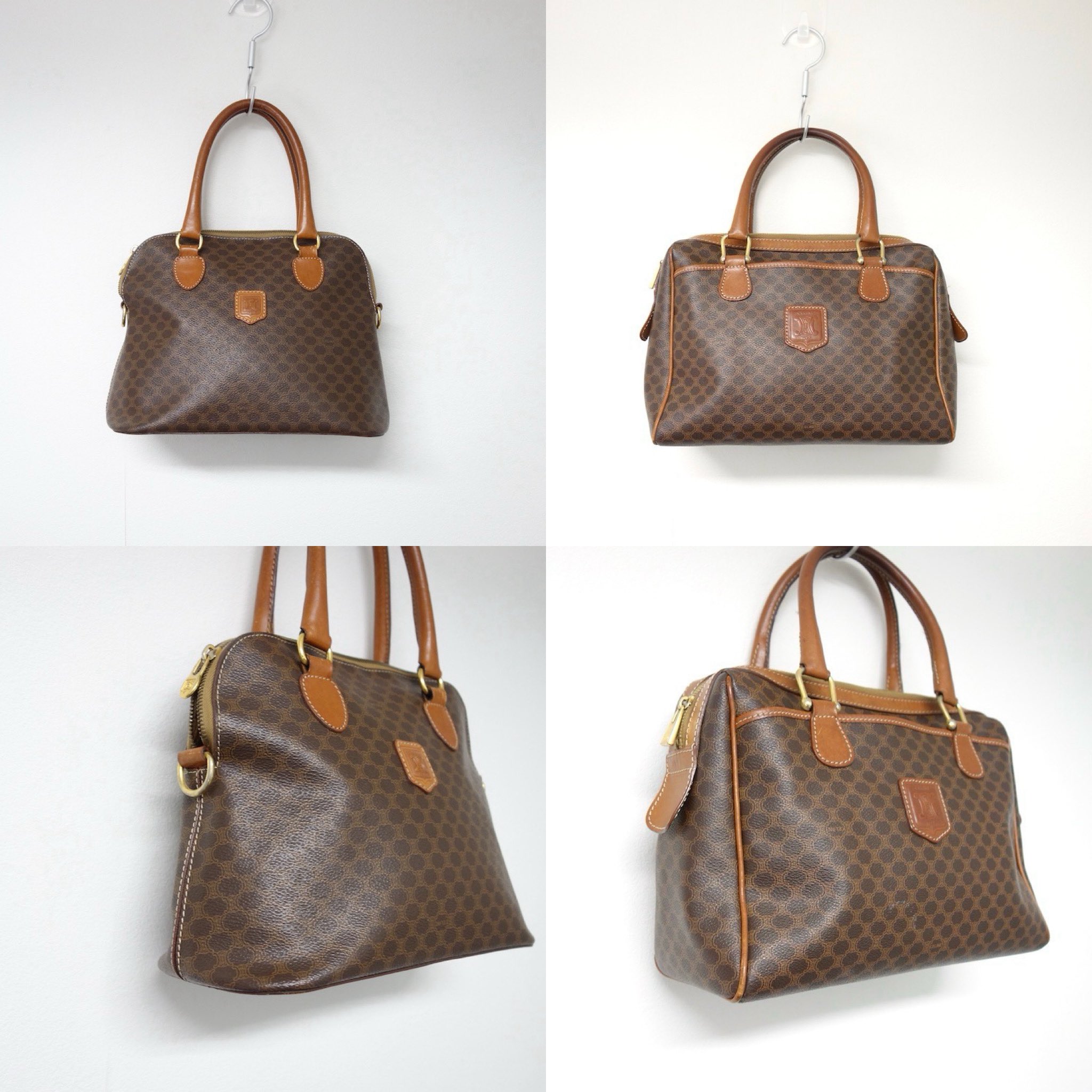 CELINE】オールドセリーヌ マカダム柄 ミニボストン ボストン