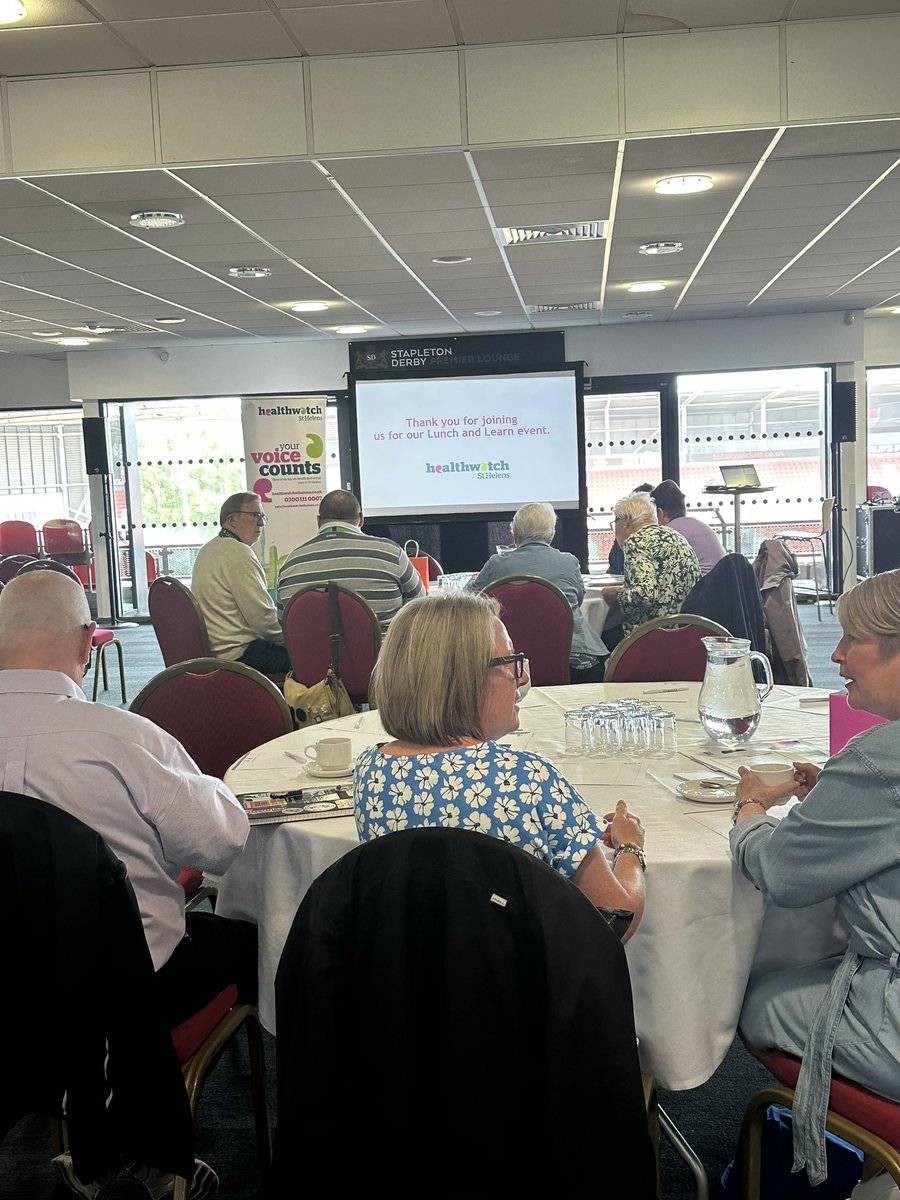 Healthwatch St Helens ‘Lunch and Learn’ event today at the Totally Wicked Stadium.