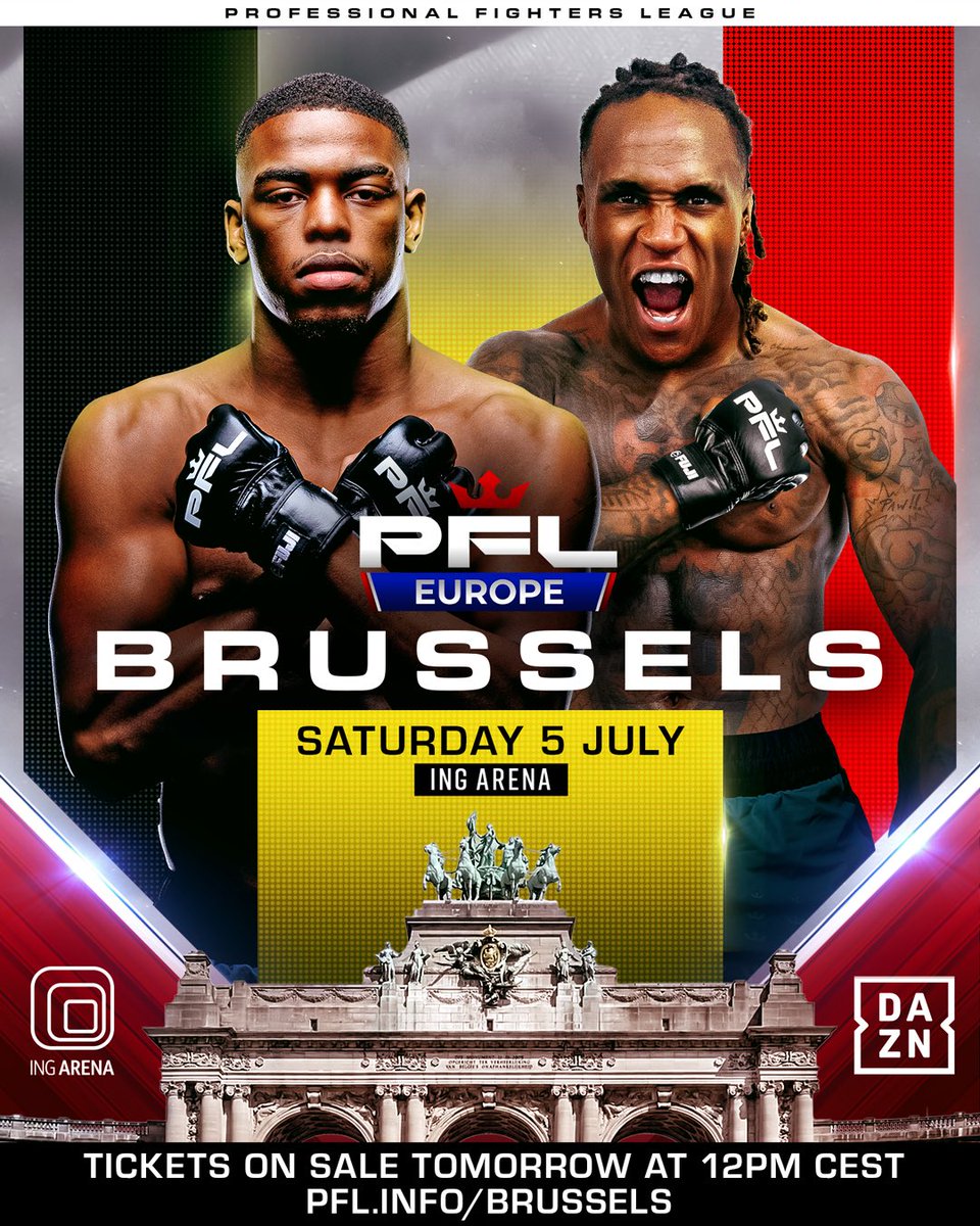 PFL Europe (@pfleurope) on Twitter photo ๐๐๐พ๐๐๐๐ ๐๐ ๐๐ผ๐๐ ๐๐๐๐๐๐๐๐! ๐ง๐ช
The PFL SmartCage lands in Brussels on Saturday July 5th!
Undefeated Belgian prospects Patrick Habirora and Boris Mbarga Atangana will be looking to put on a show in front of their home crowd!
Elite French Bantamweight Taylor ๐๐๐พ๐๐๐๐ ๐๐ ๐๐ผ๐๐ ๐๐๐๐๐๐๐๐! ๐ง๐ช
The PFL SmartCage lands in Brussels on Saturday July 5th!
Undefeated Belgian prospects Patrick Habirora and Boris Mbarga Atangana will be looking to put on a show in front of their home crowd!
Elite French Bantamweight Taylor